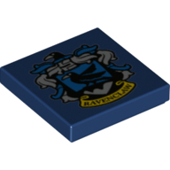 Tile 2 x 2 with Ravenclaw Crest Print (Dark Blue)