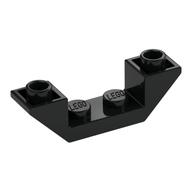 Brick Sloped Inverted 45° 4 x 1 Double with 1 x 2 Recessed (Black)