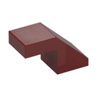 Brick Sloped 45° 2 x 1 with 2/3 Inverted Cutout and no stud (Dark Red)