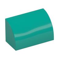 Brick Curved 1 x 2 x 1 No Studs (Dark Turquoise)