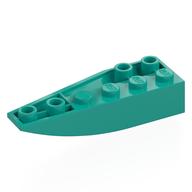 Brick Wedged, Curved Inverted 6 x 2 Right (Dark Turquoise)