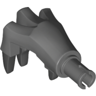 Animal Body Part, Dinosaur, Foot / Hand / Manus with Black Claws Print (Dark Bluish Gray)