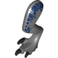 Animal Body Part, Dinosaur, Baryonyx Leg, Left with Dark Blue Spots, Black Claws (Dark Bluish Gray)