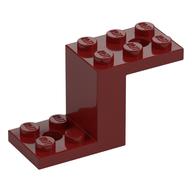 Bracket 5 x 2 x 2 1/3 with Holes, Inside Stud Holder (Dark Red)