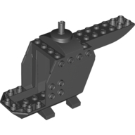 Helicopter Body 4 x 14 x 5 with Top Pin (Black)