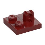 Hinge Plate 2 x 2 Locking with 1 Finger on Top (Dark Red)