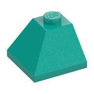 Brick Sloped 45° 2 x 2 Double Convex (Dark Turquoise)
