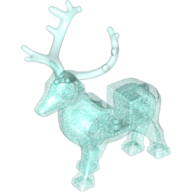 Animal, Reindeer with Antlers (Glitter Trans-Light Blue)
