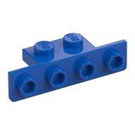 Bracket 1 x 2 - 1 x 4 [Rounded Corners at Bottom, Square Corners at Top] (Blue)