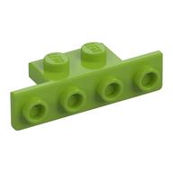 Bracket 1 x 2 - 1 x 4 [Rounded Corners at Bottom, Square Corners at Top] (Lime)