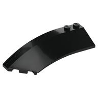 Brick Wedged, Curved 8 x 3 x 2 Open Left (Black)