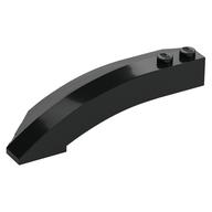 Brick Wedged, Curved 8 x 3 x 2 Open Right (Black)