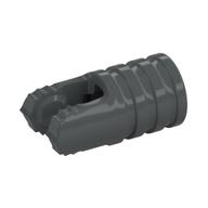 Hinge Cylinder 1 x 2 Locking with 2 Click Fingers and Axle Hole, 7 Teeth (Dark Bluish Gray)