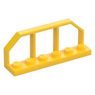 Plate Special 1 x 6 with Train Wagon End Fence (Yellow)