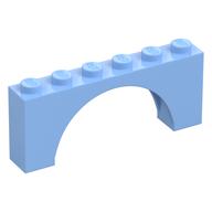 Brick Arch 1 x 6 x 2 - Thin Top without Reinforced Underside [New Version] (Bright Light Blue)