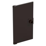 Door 1 x 4 x 6 Smooth with Chamfered Handle Plinth (Dark Brown)