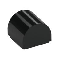 Brick Curved 1 x 1 x 2/3 Double Curved Top, No Studs (Black)