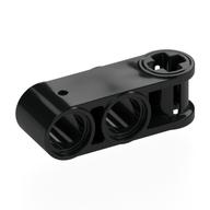 Technic Axle and Pin Connector Perpendicular 3L with 2 Pin Holes (Black)