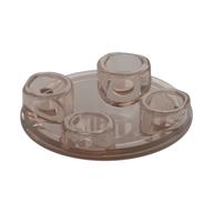 Plate Round 2 x 2 with Rounded Bottom [Boat Stud] (Trans-Brown)