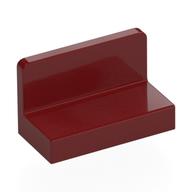 Panel 1 x 2 x 1 [Rounded Corners] (Dark Red)