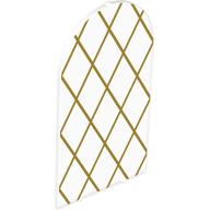 Glass for Frame 1 x 6 x 7 with Bow with Gold Diamond Pattern (Trans-Clear)