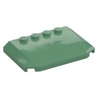 Brick Wedged, Curved Triple 4 x 6 x 2/3 with 4 Studs (Sand Green)