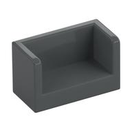 Panel 1 x 2 x 1 with Rounded Corners and 2 Sides (Dark Bluish Gray)