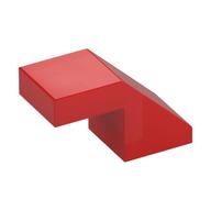 Brick Sloped 45° 2 x 1 with 2/3 Inverted Cutout and no stud (Red)