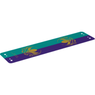 Roof, Canopy, with Purple and Dark Turquoise Stripes and Arendelle Weapon Print ([No Color/Any Color])