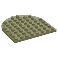 Plate 8 x 8 with Rounded End (Olive Green)