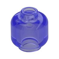 Minifig Head [Plain] [Vented Stud - 2 Holes] (Trans-Purple)