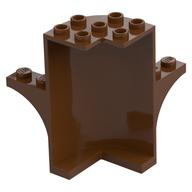 Panel 3 x 3 x 5 Quarter Round with 2 1 x 2 Arches (Tree) (Reddish Brown)