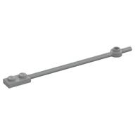 Bar 1 x 12 with 1 x 2 Plate End with Solid Studs and 1 x 1 Round Plate End (Light Bluish Gray)