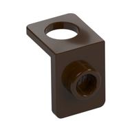 Minifig Neckwear Bracket [One Stud] - Reinforced (Dark Brown)