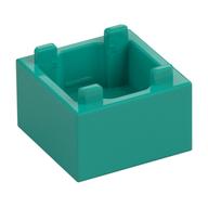 Container Box 2 x 2 x 1 [Plain] (Dark Turquoise)