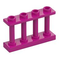 Fence Spindled 1 x 4 x 2 [4 Top Studs] (Magenta)