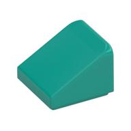 Brick Sloped 30° 1 x 1 x 2/3 (Cheese Slope) (Dark Turquoise)