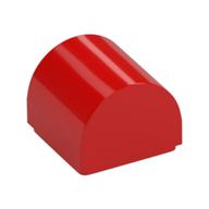 Brick Curved 1 x 1 x 2/3 Double Curved Top, No Studs (Red)