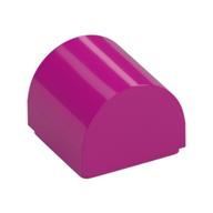 Brick Curved 1 x 1 x 2/3 Double Curved Top, No Studs (Magenta)