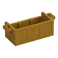 Treasure Chest Bottom with Rear Slots, No Groove (Pearl Gold)