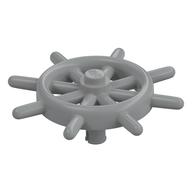 Boat / Ship Wheel / Helm with Slotted Pin (Light Bluish Gray)