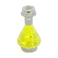 Equipment Bottle / Erlenmeyer Flask with Trans-Neon Green Fluid Pattern (Trans-Clear)