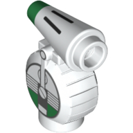 Droid D-O with Green Markings, Black Eyes Print (White)