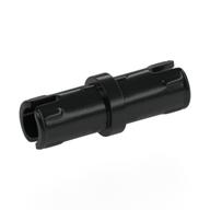 Technic Pin with Friction Ridges Lengthwise with No Center Slots (Black)