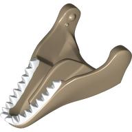 Animal Body Part, Dinosaur, Tyrannosaurus Rex Lower Jaw with White Teeth Print (Dark Tan)
