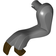 Animal Body Part, Dinosaur, Tyrannosaurus Rex Arm / Leg, Left, Small, Dark Brown Claws Print (Dark Bluish Gray)