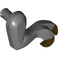 Animal Body Part, Dinosaur, Tyrannosaurus Rex Arm / Leg, Right, Small, Dark Brown Claws Print (Dark Bluish Gray)