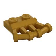 Plate Special 1 x 2 with Angled Handles on Side (Pearl Gold)