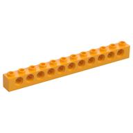 Technic Brick 1 x 12 [11 Pin Holes] (Bright Light Orange)