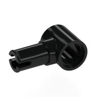 Technic Pin Connector Hub with 1 Pin with Friction Ridges Lengthwise [Centered Friction Ridge] (Black)